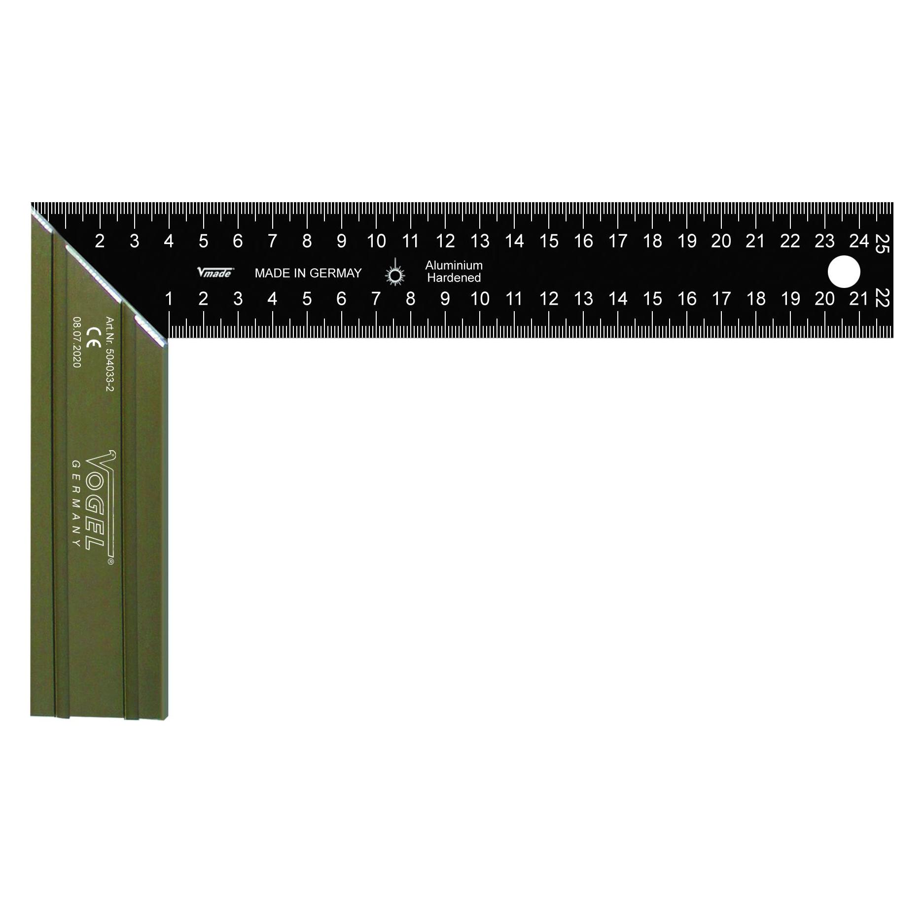 Vogel Tischlerwinkel 250x145mm HRB70 Gehrung+Mass,Alugriff, blendfr. (504033.2)