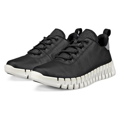 Slip-On Sneaker ECCO "GRUUV W", Damen, Gr. 36, Textil, schwarz, Leder, Schuhe Sneaker, Freizeitschuh, Halbschuh, Slipper mit ergonomischer Fluidform Sohle
