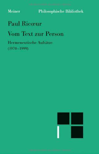 Paul Ricoeur - Vom Text zur Person - Preis vom 30.09.2026 09:01:18 h