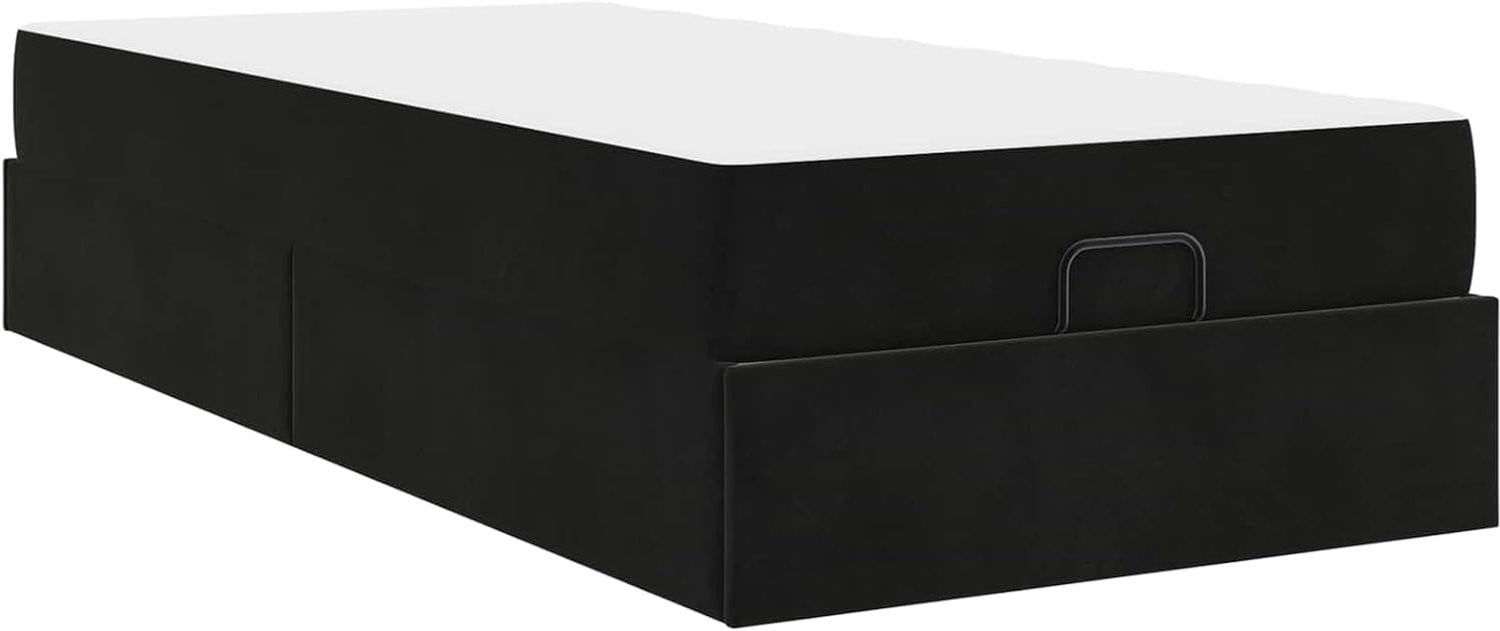 Zwart fluwelen bedframe met lades voor volwassenen