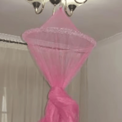 Inspire Curations Large Mosquito Net Bed Canopy For Single And Double Beds 2pcs pink