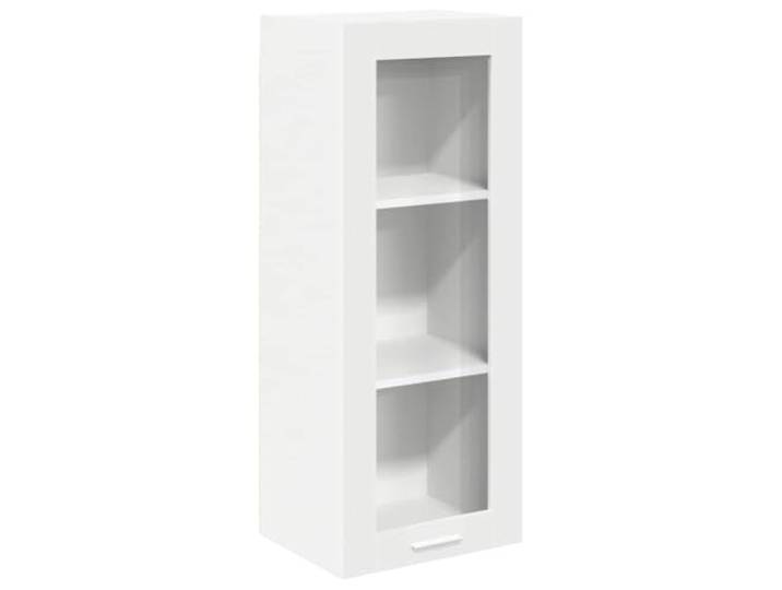 Hängeschrank, Weiß, 40 x 31 x 100 cm, aus Holz Wandaufbewahrung, Utensilien und Töpfe, moderne Küche, Wohnung oder Haus, glatte Oberfläche