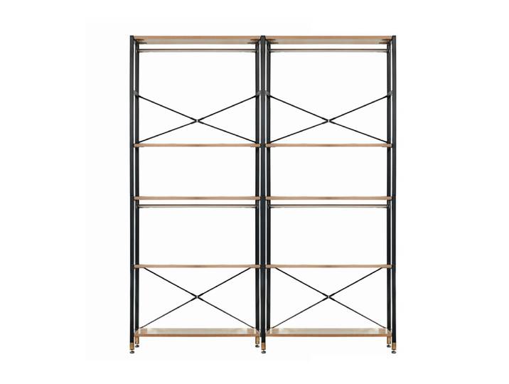 Regal mit Erweiterungselement, 167,5×30×210 cm, Modular, Klassisch