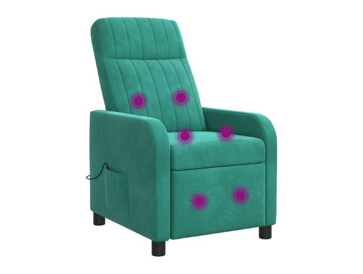 vidaXL Sessel Massage Relaxsessel Türkis Samt (V) (1-St)