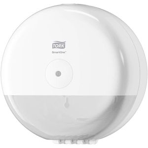 Tork Toilettenpapierspender SmartOne Mini, 681000, T9 System, aus Kunststoff, für Mini Jumbo Rolle, weiß