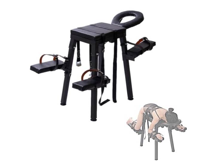 Sexstuhl BDSM Training Bestrafung Kniender Stuhl Mit Fesseln Handschellen Bondage Sklave ZYDHHP Fetisch Sm Stuhl Erotisch Spiel Extreme Sexspielzeuge Folter Bestrafungsstuhl Sexbett