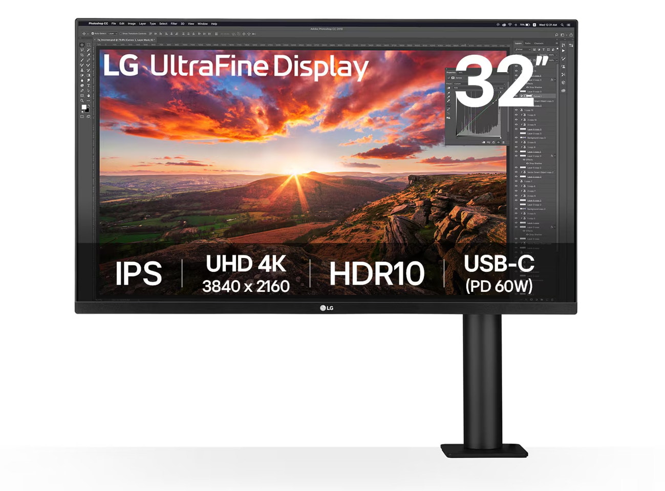LG Electronics LG UltraFine 32UN880K-B 31.5 Zoll 4K (UHD) IPS LED 16:9 60 Hz Monitor 32UN880K-B.AEU