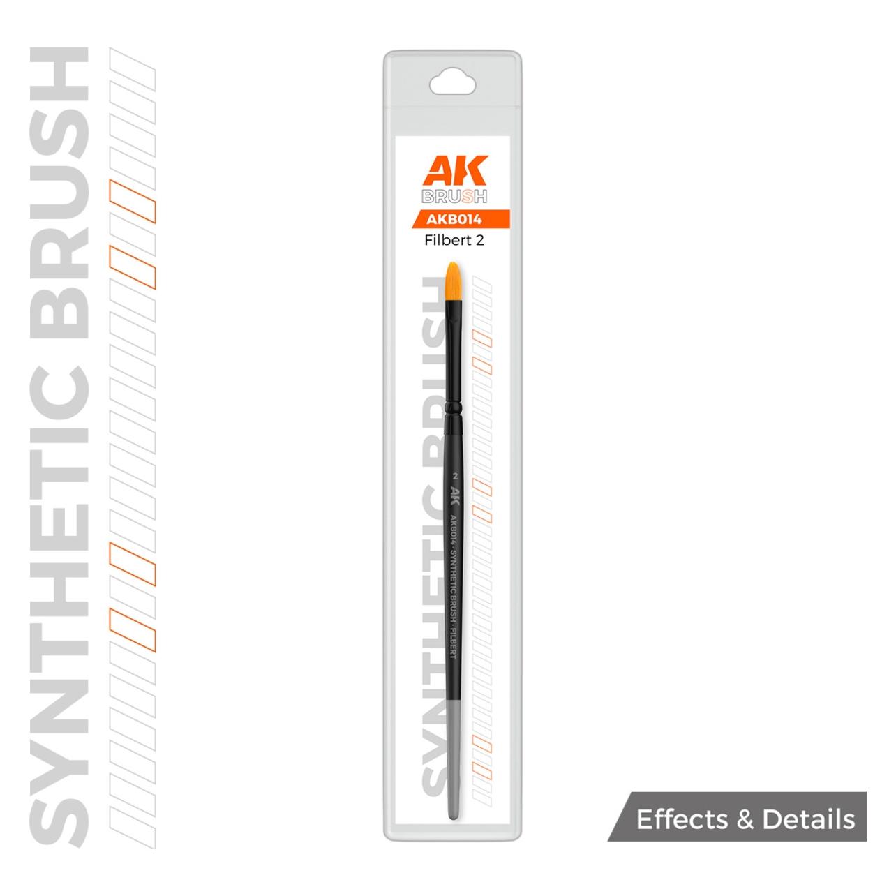 AK Interactive Ak Synthetic Brush - Filbert 2 (AKB014)