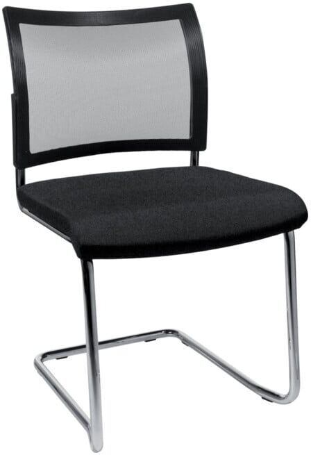 Besucher-Stuhl Visit20 avec rembourrage/mesh, noir ; Topstar (NV490G200)