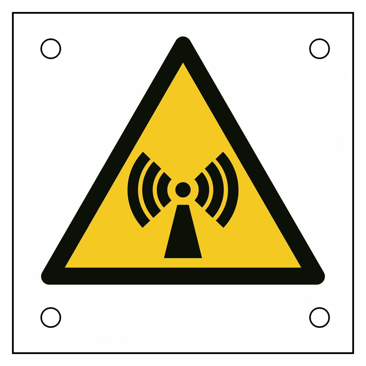 Brady ISO-Sicherheitsschild - Warnung vor nicht ionisierender, elektromagnetischer Strahlung (W/W005/NT/ALU05-50X50-1)