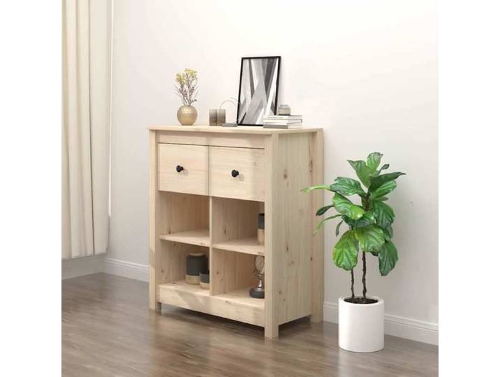 Brun Buffet 70x35x80 cm Bois massif de pin - Meuble Rangement LV33468