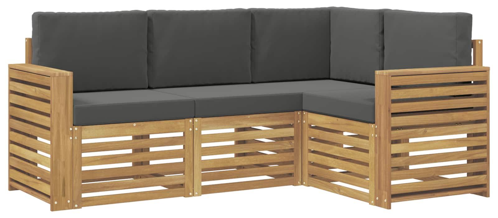 Garnitur aus 4 Outdoor-Sofas, Farbe: Weiß und Anthrazit