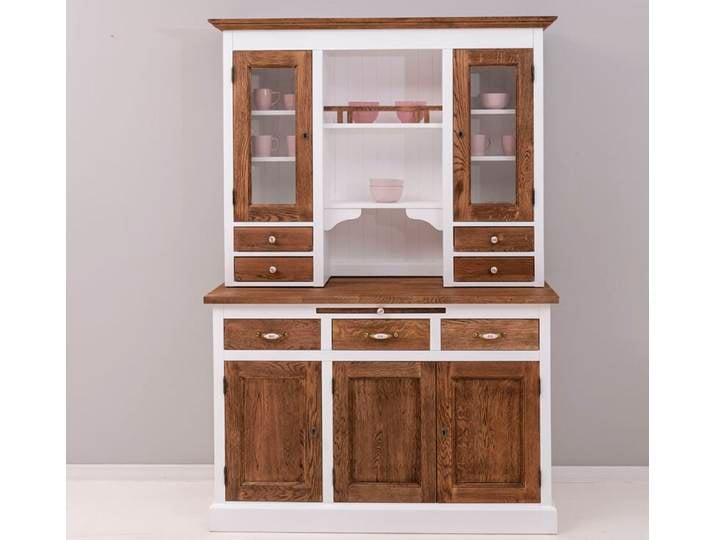 Landhaus-Buffet Eiche Weiß - braun