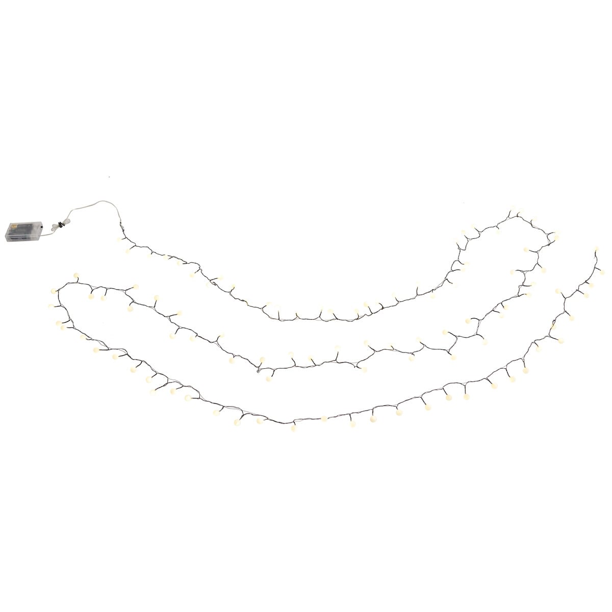 Qazqa Kerst lichtsnoer met 100 warm witte LED's, groen, IP44