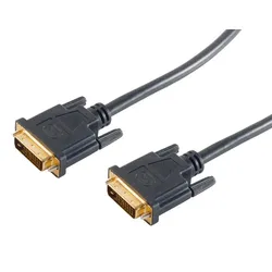 DVI Verbindungskabel DVI-D Stecker 24+1  DVI-D Stecker 24+1 schwarz - Länge: 7,50m