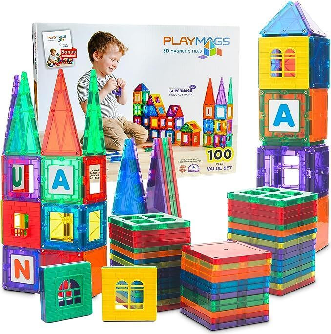 Playmags 3D-magneethouderset met 100 onderdelen