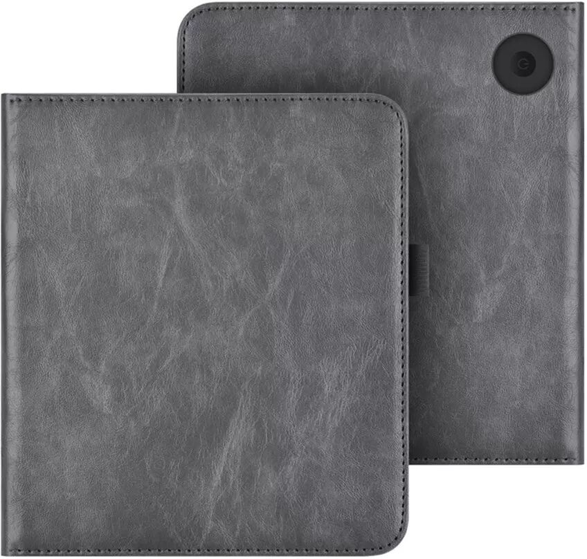 INF Étui Support Gris Compatible avec Kobo Libra H2O - Housse de Protection en Cuir PU 7 pouces
