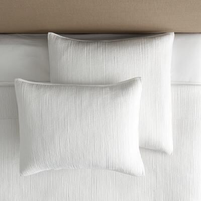 Maddie Channel Stitched Sham - Indigo Euro - Ballard Designs