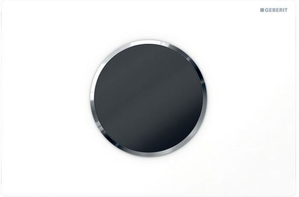 Geberit WC-Steuerung 115908KJ6 Batteriebetrieb, 2-Mengen-Spülung, weiß-alpin