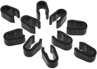 K&M Cable Holder 15mm 10x noir
