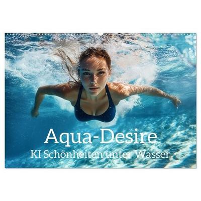 Aqua Desire – KI-Schönheiten unter Wasser (Wandkalender 2027 DIN A2 quer), CALVENDO Monatskalender