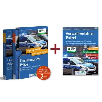 Sparpaket – Einstellungstest + Auswahlverfahren Polizei, Set von Kurt Guth,Marcus Mery, Ausbildungspark, 978-3-95624-202-1