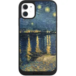 Nivocase Handyhülle für Apple iPhone 11 Hülle NIVOpure Case Schwarz Kunst Malerei (Apple iPhone 11), Smartphone Hülle, Schwarz