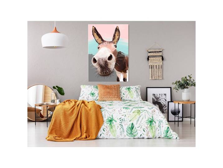 Tableau déco Curious Donkey Lin Multicolore 40 x 60cm