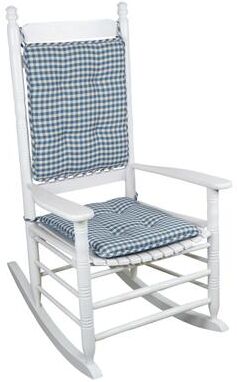 Klear Vu Non-Slip Gripper Gingham Rocking Chair Cushion Set