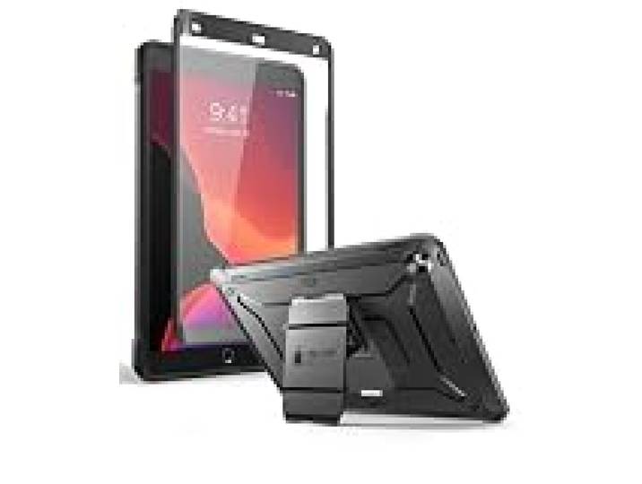 SUPCASE Coque iPad 10,2 Pouces 2021/2020/2019, avec Protecteur d'Ecran + Support Béquille [Unicorn Beetle Pro] Protection Robuste Intégrale pour iPad 9/ 8/ 7 (Noir)