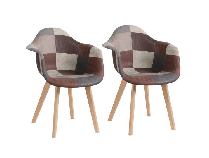 Chaises de salle à manger modernes nordiques, fauteuils en tissu patchwork, chaise de luxe, tabouret d'ordinateur de loisirs, design de meubles de salon, ensemble de 2 pièces