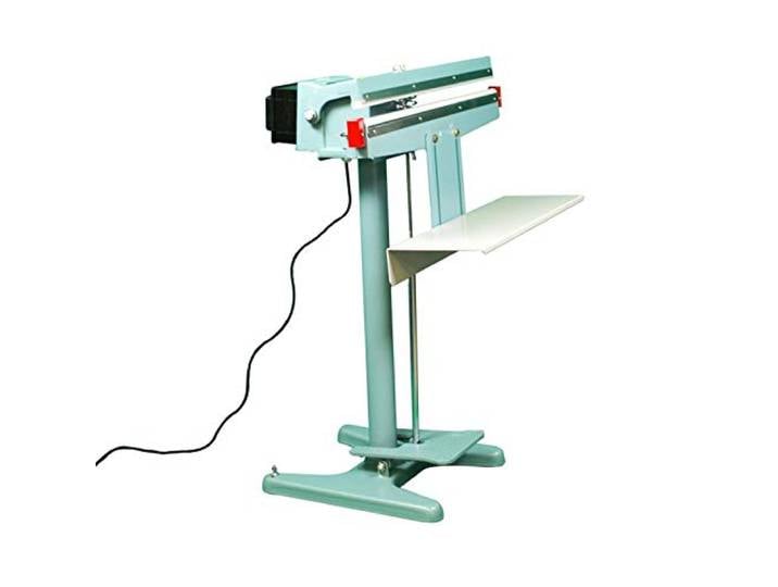 Allpax Folienschweißgerät 650 mm mit Untergestell, Fußschalter und Ablagetisch (belastbar bis 5 kg) - Impulsverfahren - Folienschweißgerät - Balkenschweißgerät - Einschweißgerät - Siegelmaschine