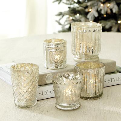Mercury Glass Votive Holders - Set of 5 - Ballard Designs