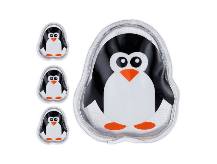 Relaxdays Lot de 4 poches de gel enfants