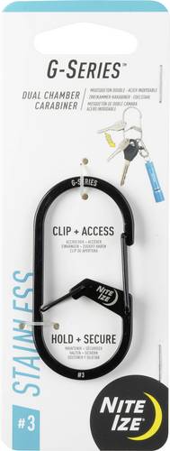 NITE Ize Schlüssel-Karabiner NI-GS3-01-R6 Schwarz 1St.