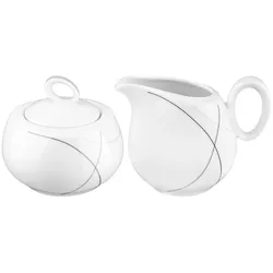 MILCH- UND ZUCKER-SET Trio Highline weiß-grau 2er Set