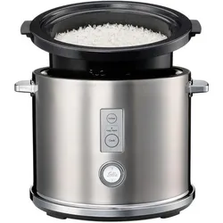 Solis Rice Cooker Multi, Dampfgarer + Reiskocher, Schwarz, Silber