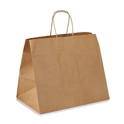 VEPATIM 100 Papiertragetaschen mit Kordelhenkeln Kordeltaschen 320 + 170 x 270mm 80g braun