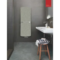 Zehnder Folio Belt FZB-180-052 - Design-Heizkörper in Inox-Look, 1796x16x540 mm, schwebende Anmutung, montagefertig mit Wandkonsolen