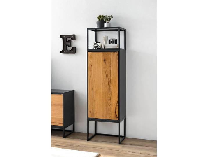Armoire I 50 x 165 x 40cm Marron/Gris/Chêne/Anthracite