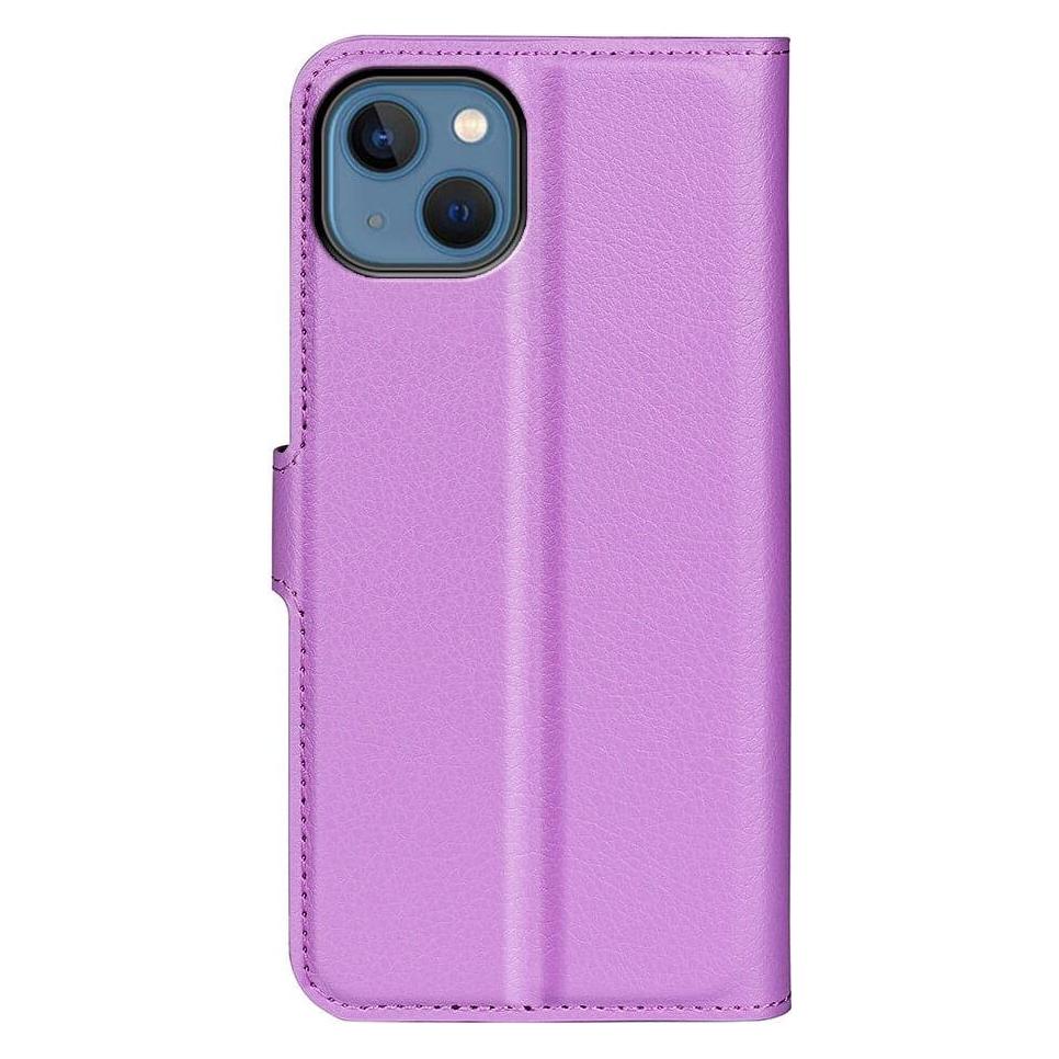 Cover-Discount iPhone 14 - Leder Etui Hülle violett (Apple iPhone 14) (101134333H)