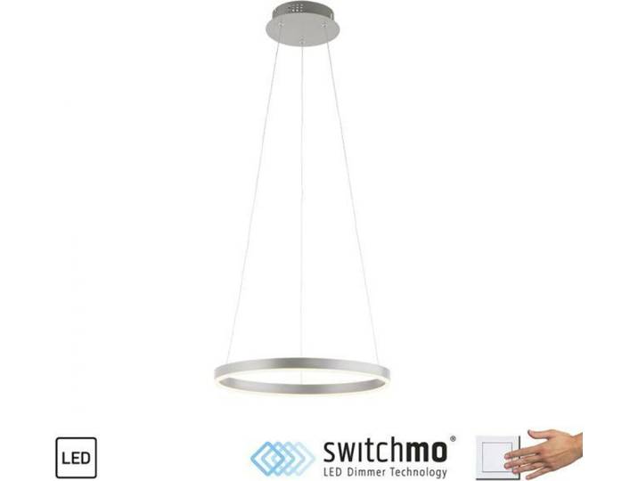 Suspension LED\, argent\, intensité lumineuse variable\, H 120 cm