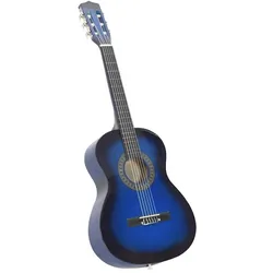 vidaXL Alvonica (Konzertgitarre, harter Kunststoff, Lindenholz, Nylon), Gitarre, Blau