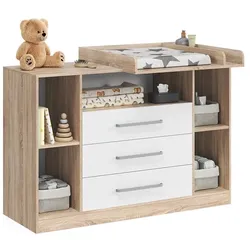 Vicco Wickelkommode Olina, Sonoma/Weiss, 138.3 x 93 cm