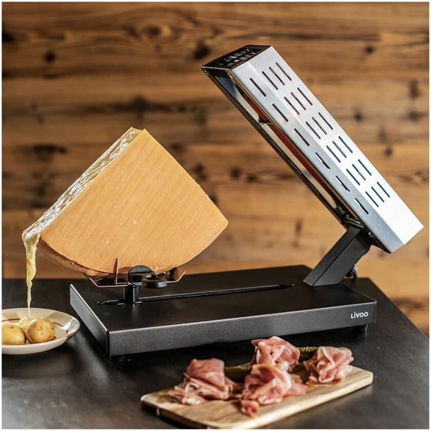 Livoo Appareil à raclette traditionnel noir Multicolore 48x37x20cm