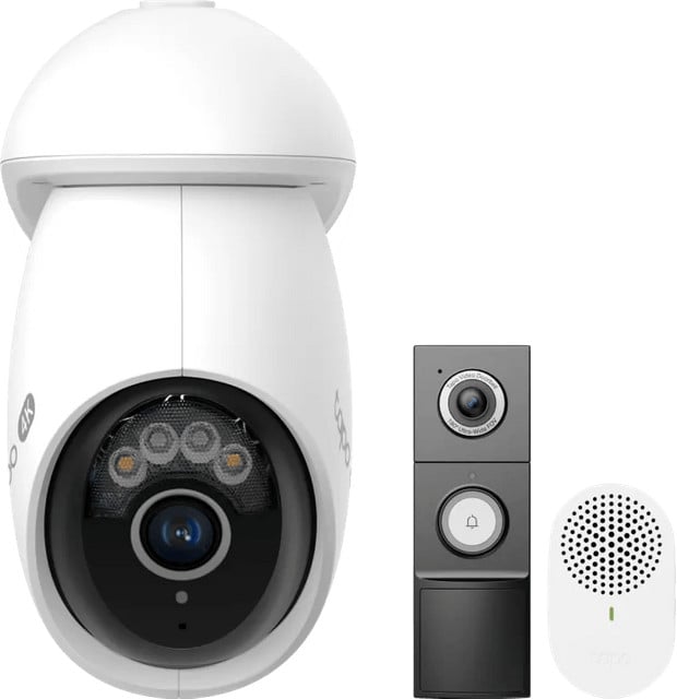 TP-Link Tapo C560WS met D235 Smart Battery & Wired Deurbel Set