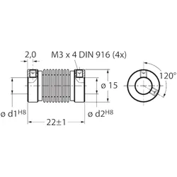 Turck Balgkupplung RCS-15-06-06