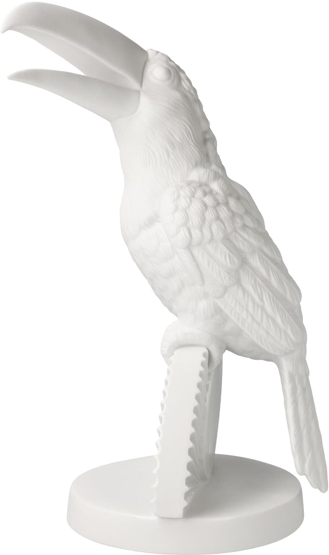 Sammelfigur GOEBEL "Deko-Objekt Tukan", weiss (weiß), B:13cm H:25,5cm T:12,5cm, Porzellan, Dekofiguren, Sammelfigur weiß B/H/T: 13cm x 25,5cm x 12,5cm