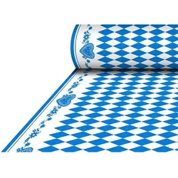 Papstar 4 Rollen Tischdecke, stoffähnlich, Airlaid 25 m x 1,18 m Bayrisch Blau