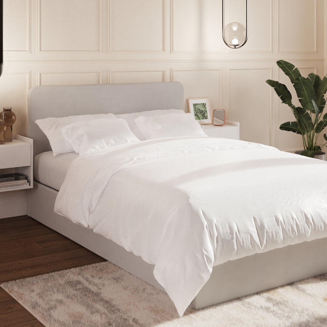 17 Stories Chiswick Lift Up Storage Ottoman Bed Soft Grey Small Double